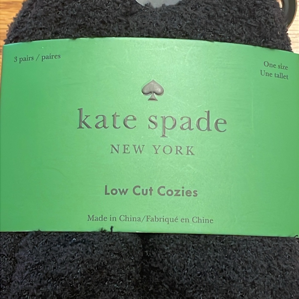 Kate Spade Low Cut Cozies Socks. 3 Pair. Size 4-10. NEW! SOFT!!